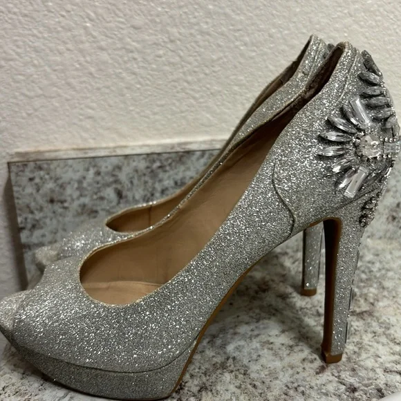 Gianni Bini Silver Embellished Heels - Picture 3 of 16